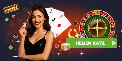 çip tutan kadın ve casino objeleri yer alan tanıtım görseli