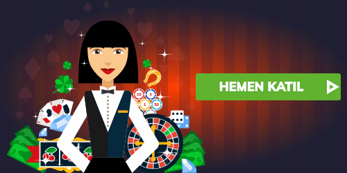 animasyon kız ve casino objeleri yer alan hemen katıl butonu